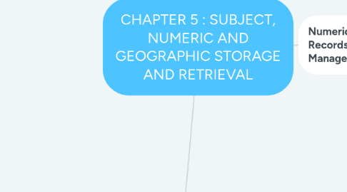 Mind Map: CHAPTER 5 : SUBJECT, NUMERIC AND GEOGRAPHIC STORAGE AND RETRIEVAL