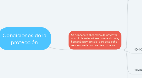 Mind Map: Condiciones de la protección