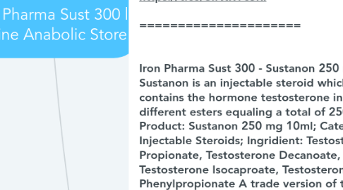 Mind Map: Iron Pharma Sust 300 | Online Anabolic Store
