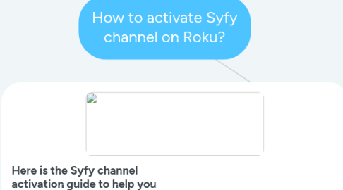Mind Map: How to activate Syfy channel on Roku?
