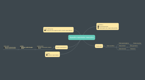 Mind Map: Aparelho reprodutor masculino