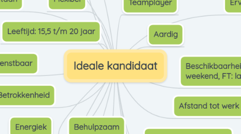 Mind Map: Ideale kandidaat