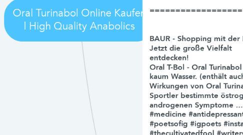 Mind Map: Oral Turinabol Online Kaufen | High Quality Anabolics