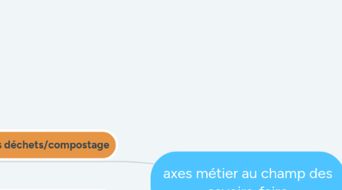 Mind Map: axes métier au champ des savoirs-faire