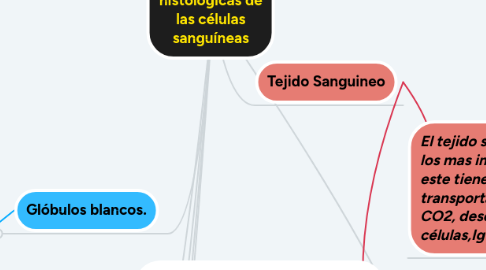 Mind Map: Características histológicas de las células sanguíneas