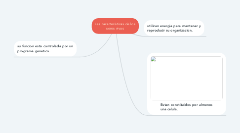 Mind Map: Las características de los seres vivos