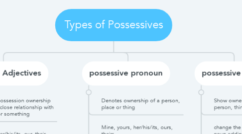 Mind Map: Types of Possessives
