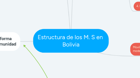 Mind Map: Estructura de los M. S en  Bolivia