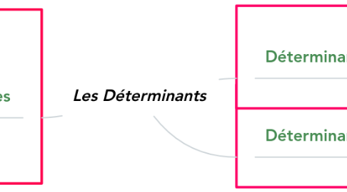 Mind Map: Les Déterminants