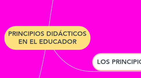 Mind Map: PRINCIPIOS DIDÁCTICOS EN EL EDUCADOR