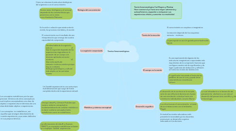 Mind Map: Teorías fenomenológicas