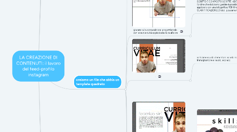 Mind Map: LA CREAZIONE DI CONTENUTI: il lavoro del feed-profilo instagram
