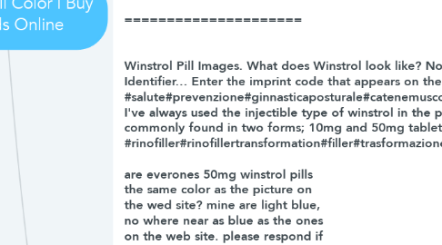 Mind Map: Winstrol Pill Color | Buy Steroids Online