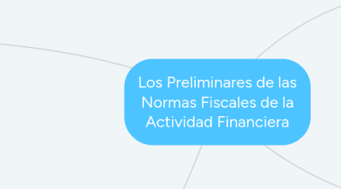 Mind Map: Los Preliminares de las Normas Fiscales de la Actividad Financiera