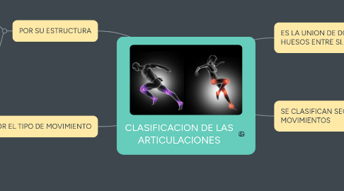 Mind Map: CLASIFICACION DE LAS ARTICULACIONES