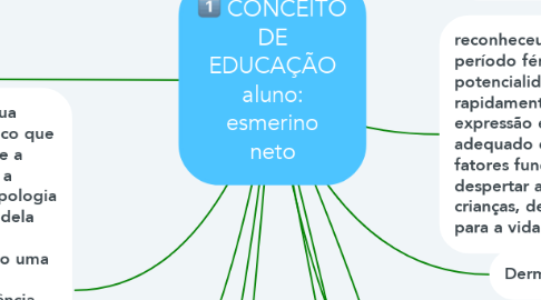 Mind Map: CONCEITO DE EDUCAÇÃO aluno: esmerino neto