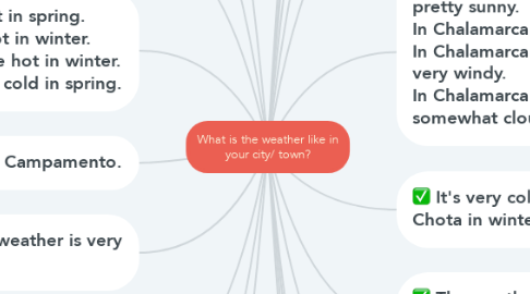 Mind Map: What is the weather like in your city/ town?