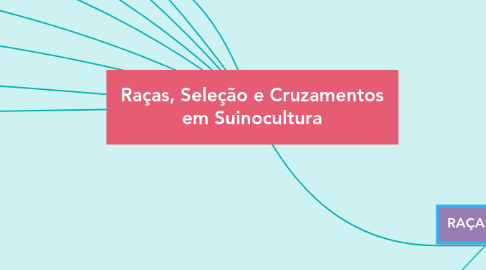 Mind Map: Raças, Seleção e Cruzamentos em Suinocultura