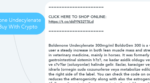 Mind Map: Boldenone Undecylenate 300 | Buy With Crypto