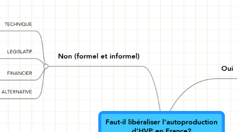 Mind Map: Faut-il libéraliser l'autoproduction d'HVP en France?