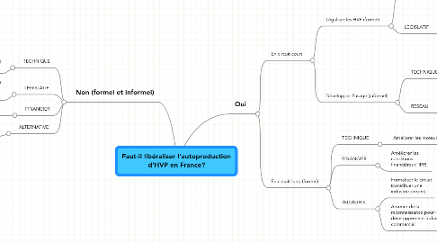 Mind Map: Faut-il libéraliser l'autoproduction d'HVP en France?