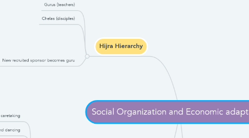 Mind Map: Social Organization and Economic adaptation
