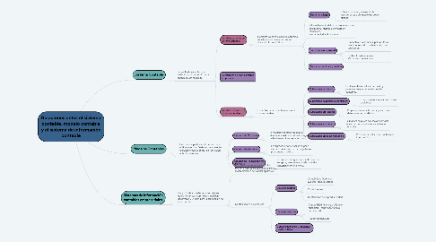 Mind Map: Relaciones entre el sistema contable, modelo contable y el sistema de información contable