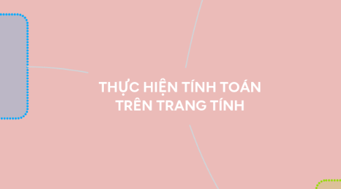 Mind Map: THỰC HIỆN TÍNH TOÁN TRÊN TRANG TÍNH