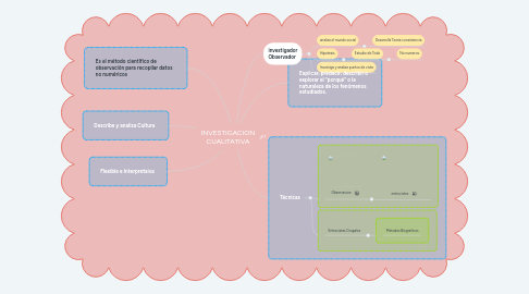 Mind Map: INVESTIGACION CUALITATIVA