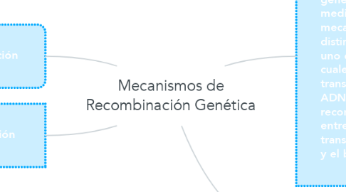 Mind Map: Mecanismos de Recombinación Genética