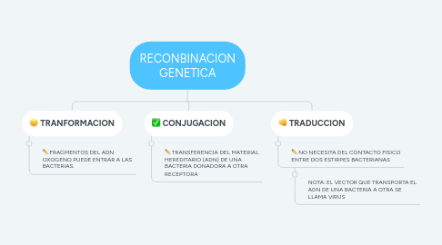 Mind Map: RECONBINACION GENETICA