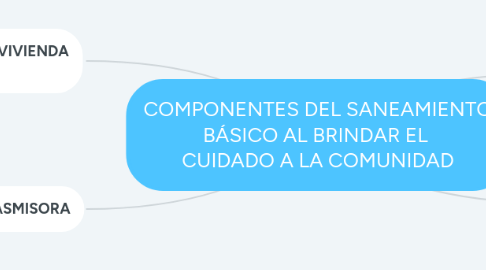 Mind Map: COMPONENTES DEL SANEAMIENTO BÁSICO AL BRINDAR EL  CUIDADO A LA COMUNIDAD