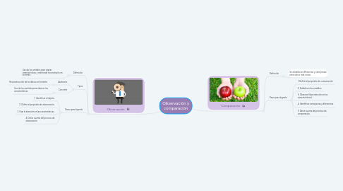 Mind Map: Observación y comparación