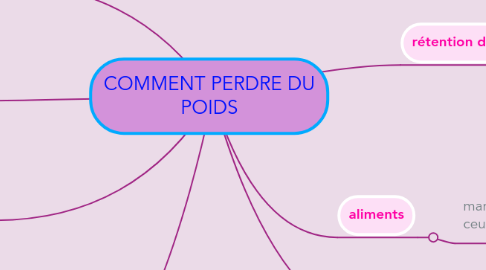 Mind Map: COMMENT PERDRE DU POIDS