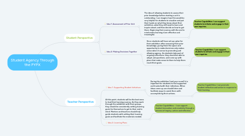 Mind Map: Student Agency Through the PYPX