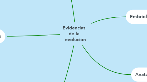 Mind Map: Evidencias   de la   evolución