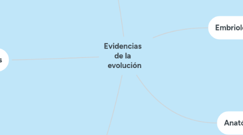 Mind Map: Evidencias de la evolución