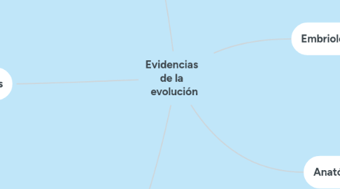 Mind Map: Evidencias   de la   evolución