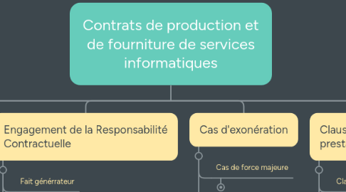 Mind Map: Contrats de production et de fourniture de services informatiques