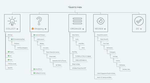 Mind Map: Travel to India