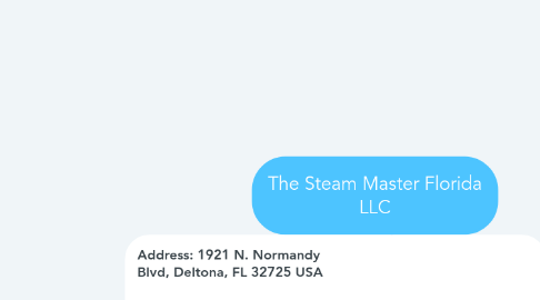 Mind Map: The Steam Master Florida LLC