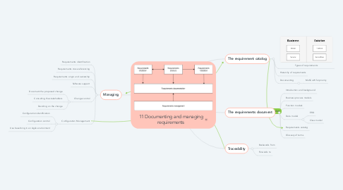 Mind Map: 11 Documenting and managing requirements