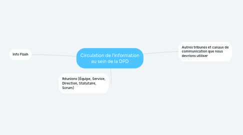 Mind Map: Circulation de l'information au sein de la DPD