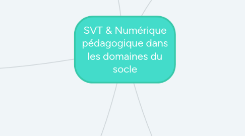 Mind Map: SVT & Numérique pédagogique dans les domaines du socle