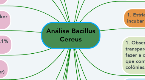 Mind Map: Análise Bacillus Cereus