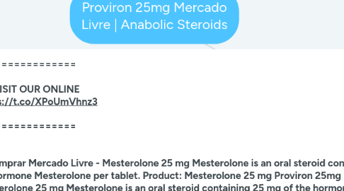 Mind Map: Proviron 25mg Mercado Livre | Anabolic Steroids