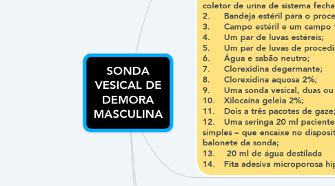 Mind Map: SONDA VESICAL DE DEMORA MASCULINA