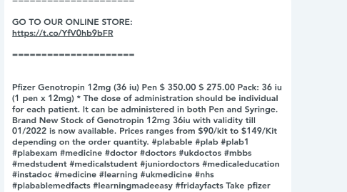 Mind Map: Genotropin Pen 12mg Price | Top Quality Steroids