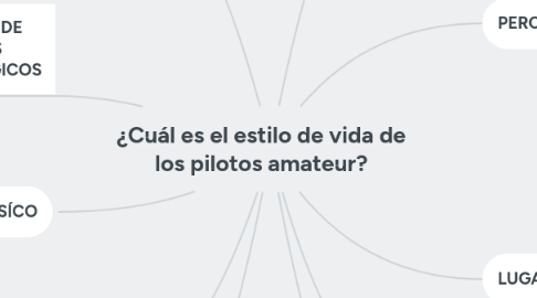 Mind Map: ¿Cuál es el estilo de vida de los pilotos amateur?