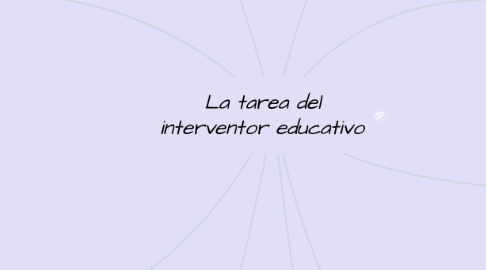 Mind Map: La tarea del interventor educativo